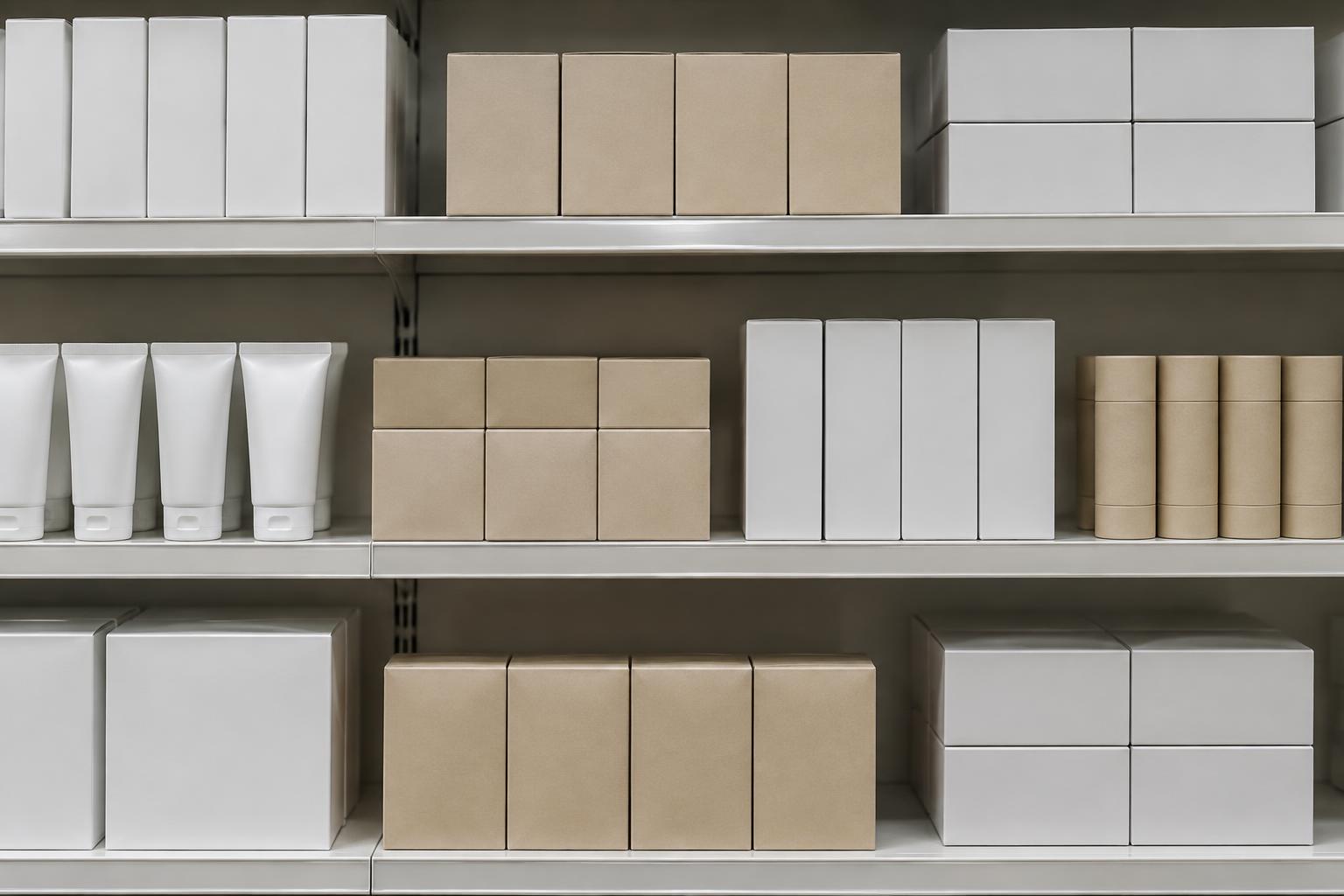 Consumer products displayed on a store shelf representing a defective product injury claim